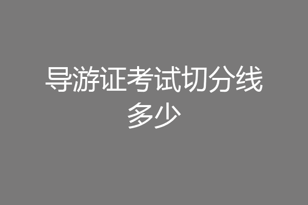 导游证考试切分线多少
