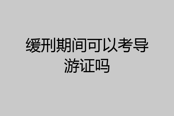 缓刑期间可以考导游证吗