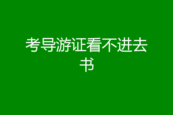 考导游证看不进去书