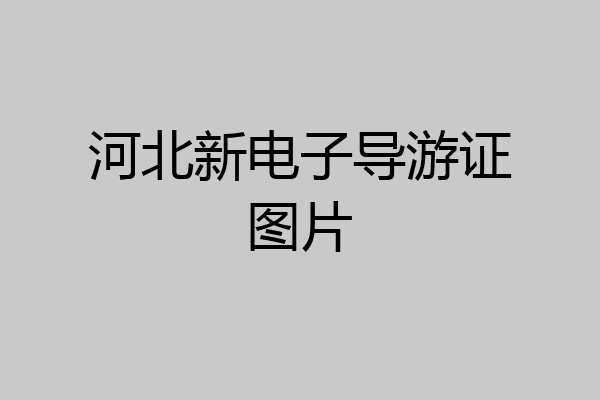 河北新电子导游证图片
