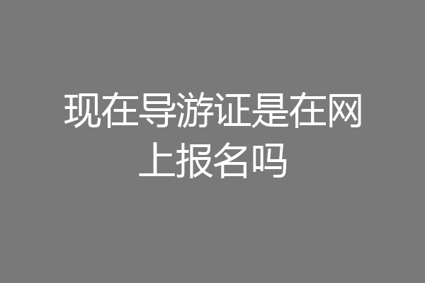 现在导游证是在网上报名吗