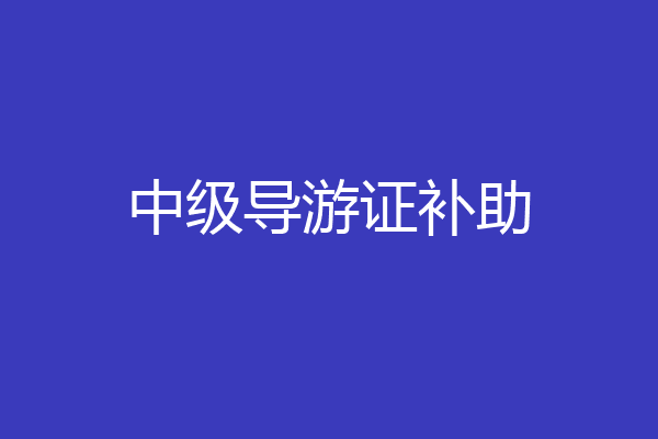 中级导游证补助