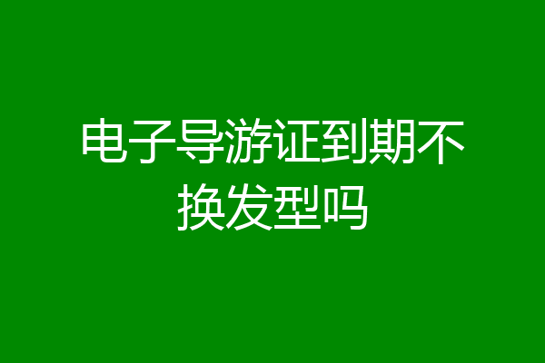 电子导游证到期不换发型吗