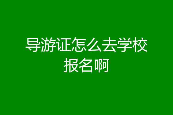 导游证怎么去学校报名啊