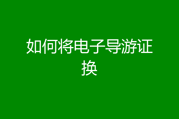 如何将电子导游证换