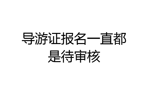 导游证报名一直都是待审核
