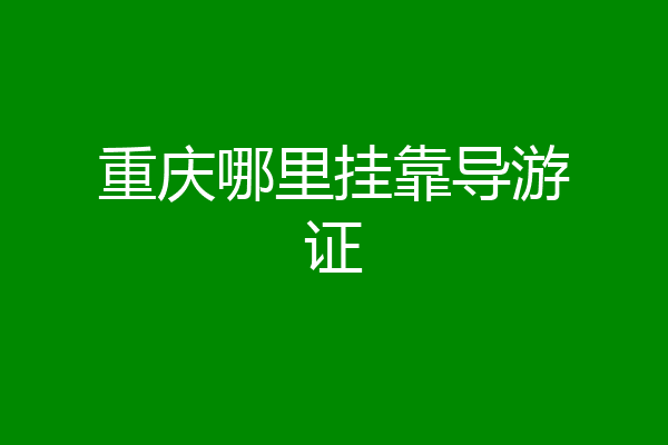 重庆哪里挂靠导游证