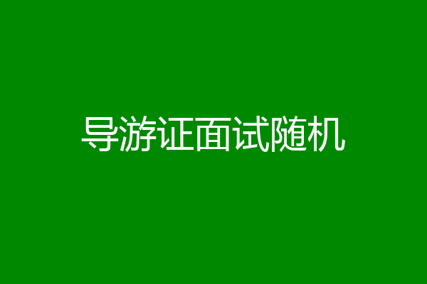 导游证面试随机