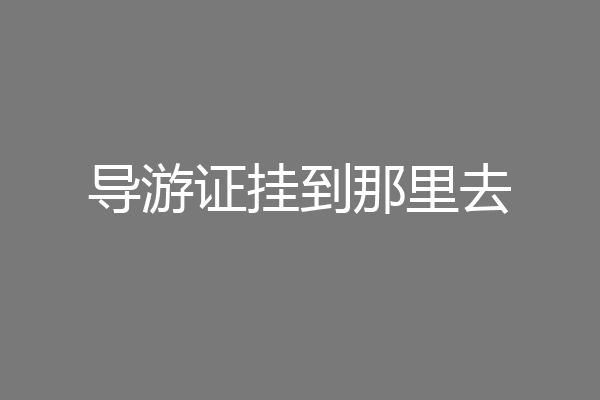 导游证挂到那里去