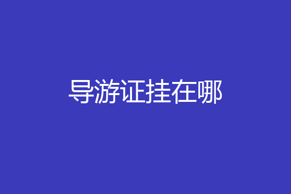 导游证挂在哪