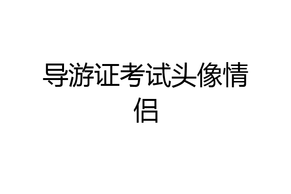 导游证考试头像情侣
