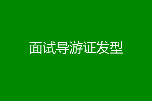面试导游证发型