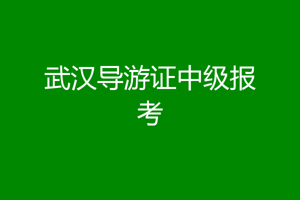 武汉导游证中级报考