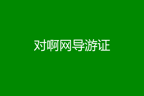对啊网导游证