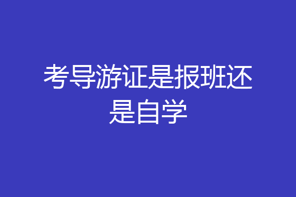 考导游证是报班还是自学