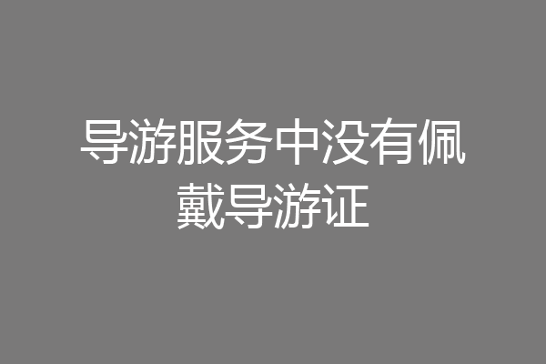 导游服务中没有佩戴导游证
