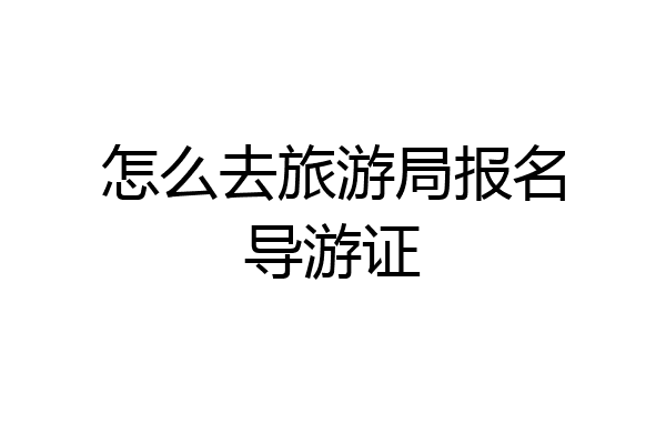 怎么去旅游局报名导游证