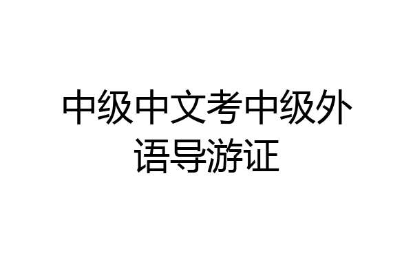 中级中文考中级外语导游证