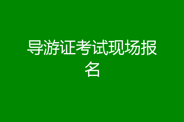 导游证考试现场报名