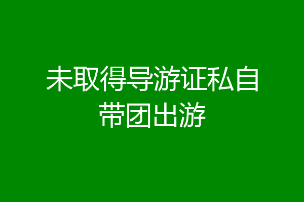 未取得导游证私自带团出游