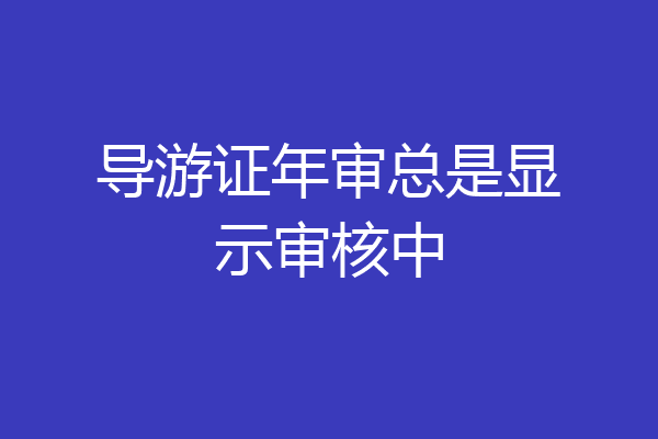 导游证年审总是显示审核中