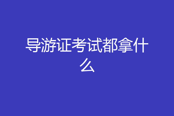 导游证考试都拿什么