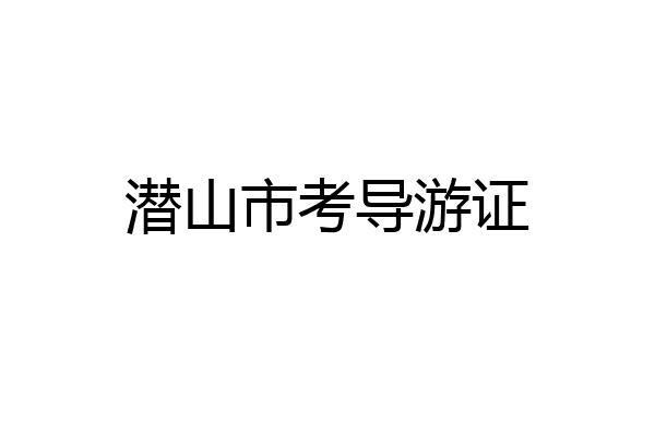 潜山市考导游证