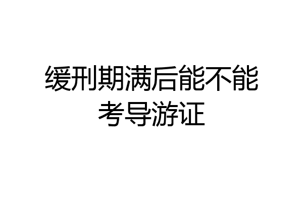 缓刑期满后能不能考导游证