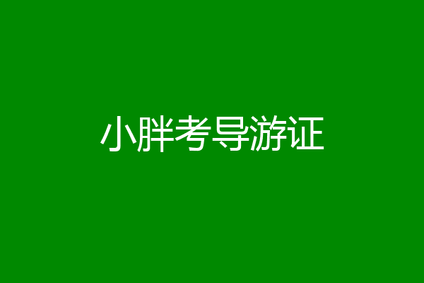 小胖考导游证