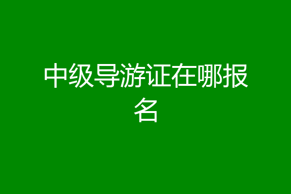 中级导游证在哪报名