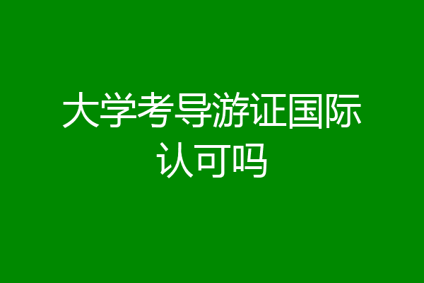 大学考导游证国际认可吗