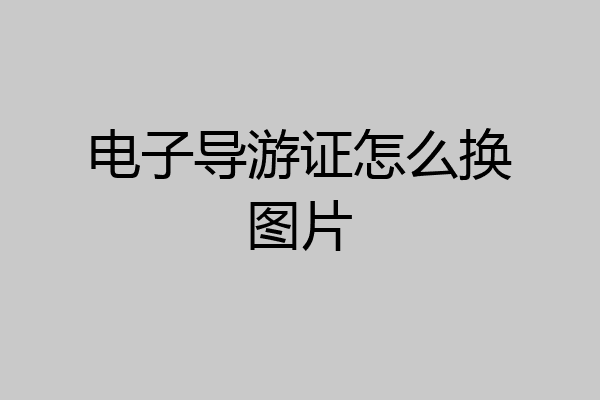 电子导游证怎么换图片