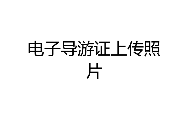 电子导游证上传照片