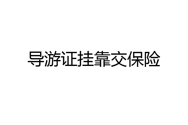 导游证挂靠交保险