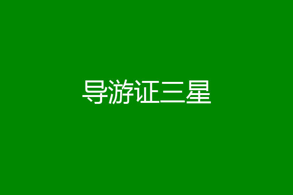 导游证三星