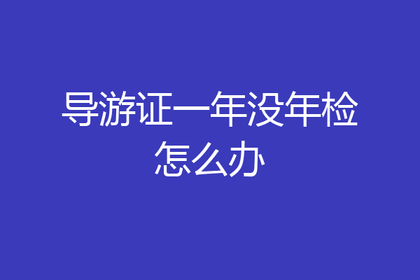 导游证一年没年检怎么办