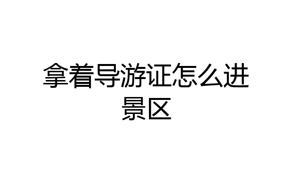 拿着导游证怎么进景区