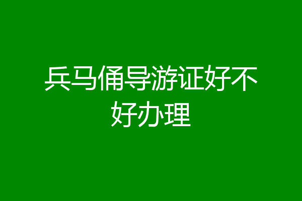 兵马俑导游证好不好办理