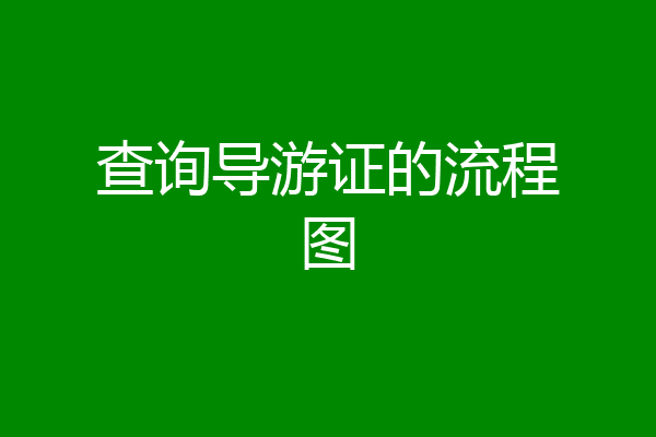 查询导游证的流程图