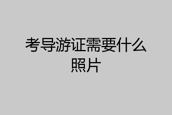 考导游证需要什么照片