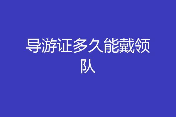 导游证多久能戴领队