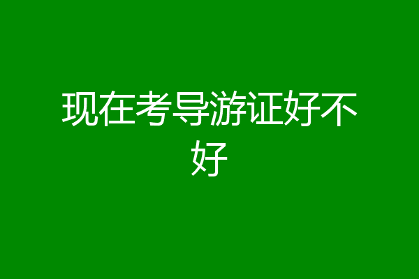 现在考导游证好不好