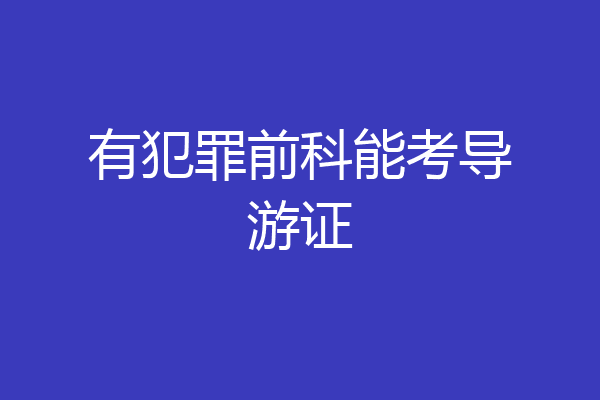 有犯罪前科能考导游证