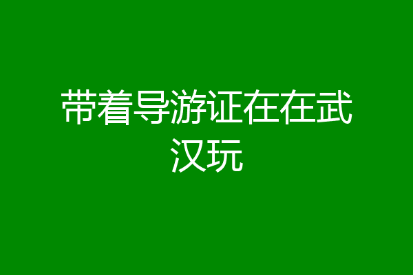 带着导游证在在武汉玩