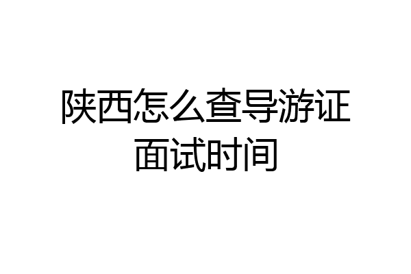 陕西怎么查导游证面试时间