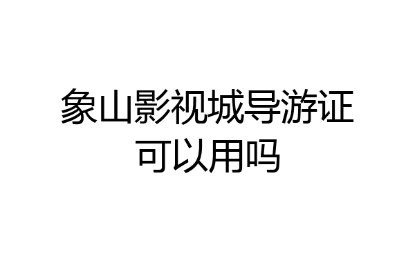 象山影视城导游证可以用吗