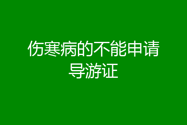 伤寒病的不能申请导游证