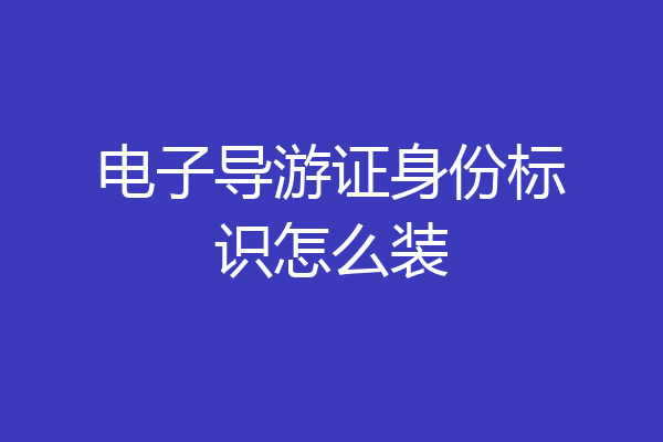 电子导游证身份标识怎么装