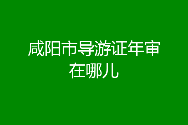 咸阳市导游证年审在哪儿