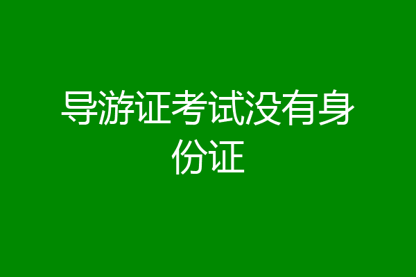 导游证考试没有身份证